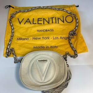 Valentino Cream Leather Crossbody Bag